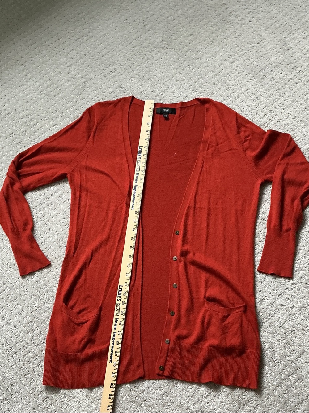 Mossimo Supply Co. Rust Orange Button-Up Cardigan